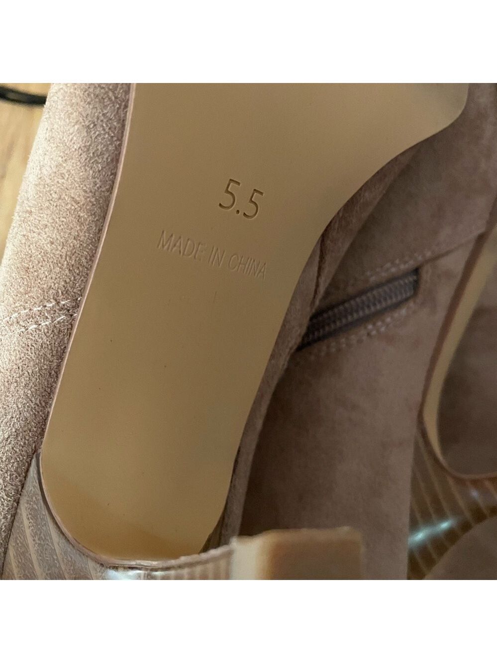 Women's Tan Suede Knee High Boots Size 5.5 - Picture 12 of 12